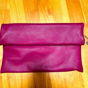 Faux leather clutch NWT
